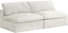 Load image into Gallery viewer, Cozy Cream Velvet Cloud Modular Armless Sofa