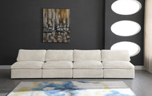 Load image into Gallery viewer, Cozy Cream Velvet Cloud Modular Armless Sofa