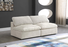 Load image into Gallery viewer, Cozy Cream Velvet Cloud Modular Armless Sofa