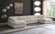 Load image into Gallery viewer, Cozy Cream Velvet Cloud Modular Sectional