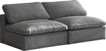 Load image into Gallery viewer, Cozy Grey Velvet Cloud Modular Armless Sofa