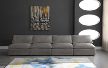 Load image into Gallery viewer, Cozy Grey Velvet Cloud Modular Armless Sofa