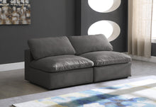 Load image into Gallery viewer, Cozy Grey Velvet Cloud Modular Armless Sofa