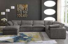 Load image into Gallery viewer, Cozy Grey Velvet Cloud Modular Sectional