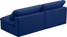 Load image into Gallery viewer, Cozy Navy Velvet Cloud Modular Armless Sofa