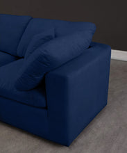 Load image into Gallery viewer, Cozy Navy Velvet Cloud Modular Armless Sofa