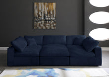 Load image into Gallery viewer, Cozy Navy Velvet Cloud Modular Sectional