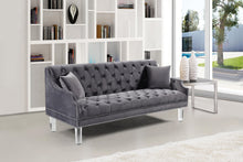 Load image into Gallery viewer, Roxy Grey Velvet Sofa