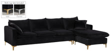 Load image into Gallery viewer, Naomi Black Velvet 2pc. Reversible Sectional