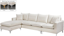 Load image into Gallery viewer, Naomi Cream Velvet 2pc. Reversible Sectional