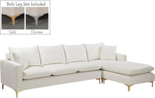 Load image into Gallery viewer, Naomi Cream Velvet 2pc. Reversible Sectional