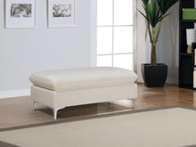 Load image into Gallery viewer, Naomi Cream Velvet Ottoman