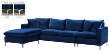 Load image into Gallery viewer, Naomi Navy Velvet 2pc. Reversible Sectional