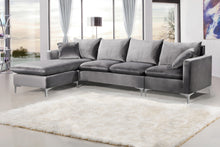 Load image into Gallery viewer, Naomi Grey Velvet 2pc. Reversible Sectional