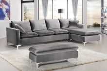 Load image into Gallery viewer, Naomi Grey Velvet 2pc. Reversible Sectional