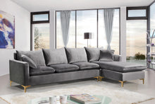 Load image into Gallery viewer, Naomi Grey Velvet 2pc. Reversible Sectional