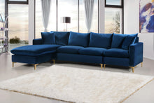 Load image into Gallery viewer, Naomi Navy Velvet 2pc. Reversible Sectional