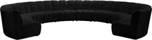 Load image into Gallery viewer, Infinity Black Velvet 10pc. Modular Sectional