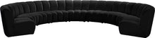 Load image into Gallery viewer, Infinity Black Velvet 9pc. Modular Sectional
