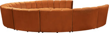 Load image into Gallery viewer, Infinity Cognac Velvet 10pc. Modular Sectional