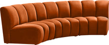 Load image into Gallery viewer, Infinity Cognac Velvet 3pc. Modular Sectional