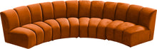 Load image into Gallery viewer, Infinity Cognac Velvet 4pc. Modular Sectional