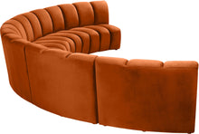Load image into Gallery viewer, Infinity Cognac Velvet 5pc. Modular Sectional
