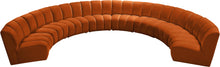 Load image into Gallery viewer, Infinity Cognac Velvet 8pc. Modular Sectional