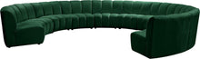 Load image into Gallery viewer, Infinity Green Velvet 10pc. Modular Sectional
