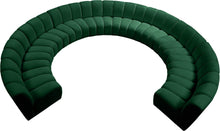 Load image into Gallery viewer, Infinity Green Velvet 10pc. Modular Sectional