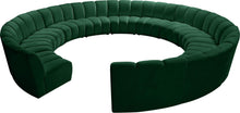 Load image into Gallery viewer, Infinity Green Velvet 12pc. Modular Sectional