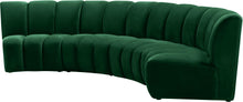 Load image into Gallery viewer, Infinity Green Velvet 4pc. Modular Sectional