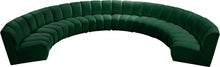 Load image into Gallery viewer, Infinity Green Velvet 8pc. Modular Sectional
