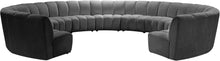 Load image into Gallery viewer, Infinity Grey Velvet 11pc. Modular Sectional