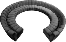 Load image into Gallery viewer, Infinity Grey Velvet 11pc. Modular Sectional
