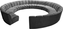 Load image into Gallery viewer, Infinity Grey Velvet 12pc. Modular Sectional