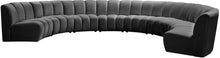 Load image into Gallery viewer, Infinity Grey Velvet 8pc. Modular Sectional