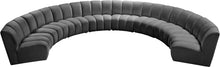 Load image into Gallery viewer, Infinity Grey Velvet 8pc. Modular Sectional
