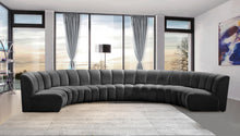Load image into Gallery viewer, Infinity Grey Velvet 7pc. Modular Sectional