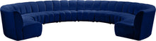 Load image into Gallery viewer, Infinity Navy Velvet 10pc. Modular Sectional