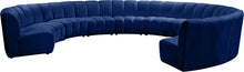 Load image into Gallery viewer, Infinity Navy Velvet 10pc. Modular Sectional