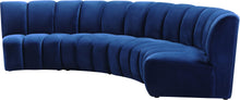 Load image into Gallery viewer, Infinity Navy Velvet 4pc. Modular Sectional