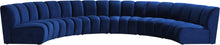 Load image into Gallery viewer, Infinity Navy Velvet 6pc. Modular Sectional