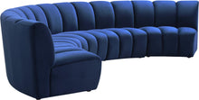 Load image into Gallery viewer, Infinity Navy Velvet 5pc. Modular Sectional