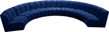 Load image into Gallery viewer, Infinity Navy Velvet 7pc. Modular Sectional