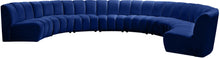 Load image into Gallery viewer, Infinity Navy Velvet 8pc. Modular Sectional