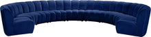 Load image into Gallery viewer, Infinity Navy Velvet 9pc. Modular Sectional