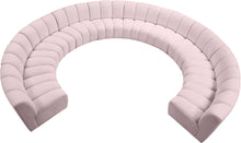 Load image into Gallery viewer, Infinity Pink Velvet 10pc. Modular Sectional