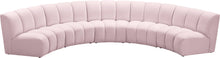 Load image into Gallery viewer, Infinity Pink Velvet 5pc. Modular Sectional