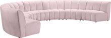 Load image into Gallery viewer, Infinity Pink Velvet 7pc. Modular Sectional
